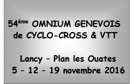 Cyclo-Cross de Plan les Ouates 1ère manche